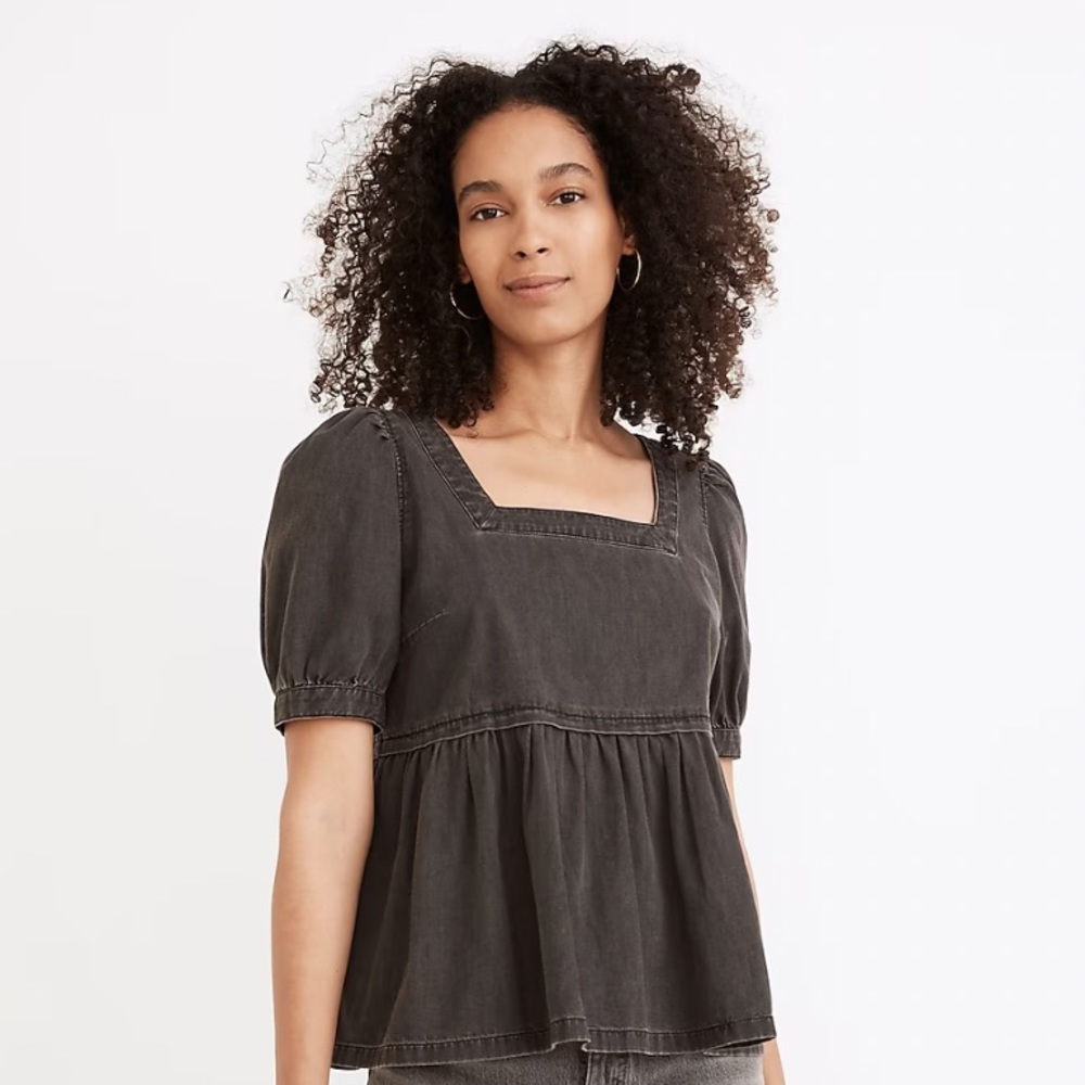 Madewell Denim Babydoll Top (S)